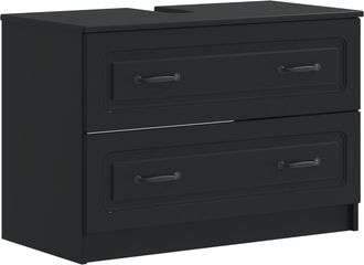 vidaXL Mueble De Lavabo Para Ba&ntilde;o Utrecht Negro 82 X 41 X 56 Cm Vidaxl