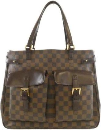 Louis Vuitton Pre-owned Damier Uzes Coated Canvas Tote Bag - Dames - Vintage Shopper - Bruin - ONE Size - Vintage