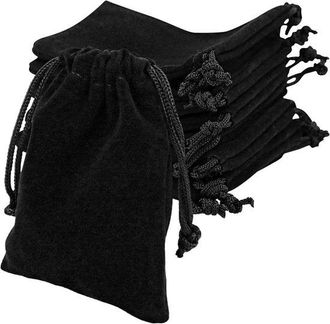 OEM 20 Bolsas De Algod&oacute;n - 10 X 14 Cm - Con Cord&oacute;n - Bolsas De Regalo Diy - Negras