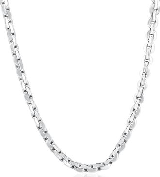 Pompeii3 Mens Round Cable 14k Gold (66gram) or Platinum (124gram) 6mm Link Chain Necklace 22