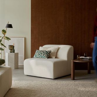 Tikamoon Sill&oacute;n modular de tela cruda, modelo grande