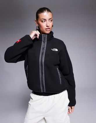 The North Face Seven Summits Fleeski - Pile nero pesante con zip