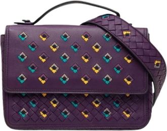 Bottega Veneta Pre-owned Vintage Cross Body Bag - Dames - Vintage Schoudertas - Paars - ONE Size - Vintage