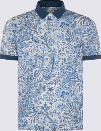 Etro T-Shirts And Polos Blue And Green-Uomo