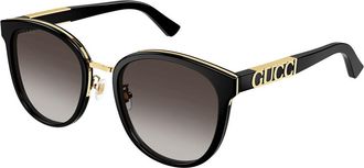 Gucci GG1190SK Asian Fit 001 Womens Sunglasses Black Size 56 - Free RX Lenses - Free RX Lenses