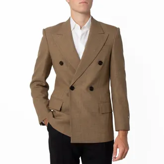 Burberry Double-Breasted Wool Blazer, Brand Size 44R ( US Size 34R )