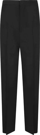 Balenciaga Broeken, Dames, Zwart, S, Wol, Tuxedo Broek