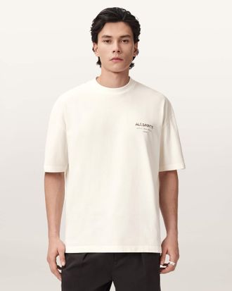 AllSaints Cotton Underground Oversized Crew Neck T-Shirt, Size: XXL