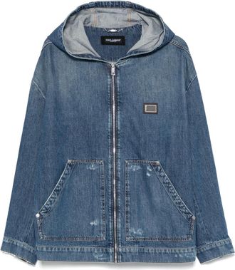 Dolce & Gabbana Giacca denim con cappuccio - Blu