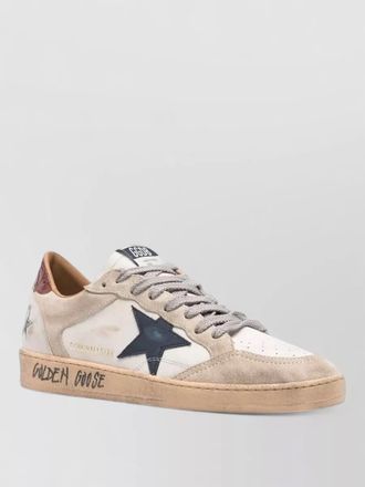 Golden Goose ballstar leather suede sneakers star detail