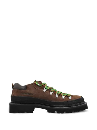 Dsquared2 Lace Up Shoe With Green Laces Trekking Lace Up
