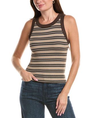 Michael Stars Gina Wide Binding Crop Tank Top