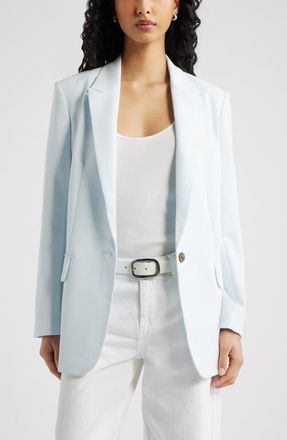 Open Edit The Icon Relaxed Blazer in Blue Breeze at Nordstrom, Size Xx-Small