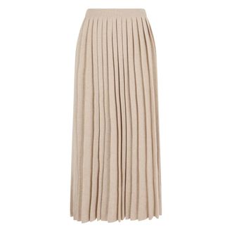 Fabiana Filippi Long pleated skirt - female - Fabiana Filippi - Midi Skirts - Beige - XS - Skirts
