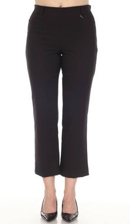Joseph Ribkoff Luxe Twill Pull On Straight Ankle Pants In Black
