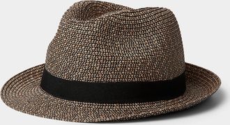 Canadian Hat Womens Fulie two-tone straw trilby