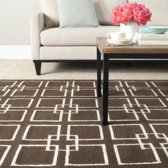 Safavieh Martha Stewart Machine Made Area rug, Tilled Soil Brn Modern Style Easy Care