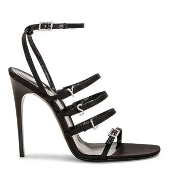 Saint Laurent Jerry Satin Sandals, Brand Size 39 ( US Size 9 )