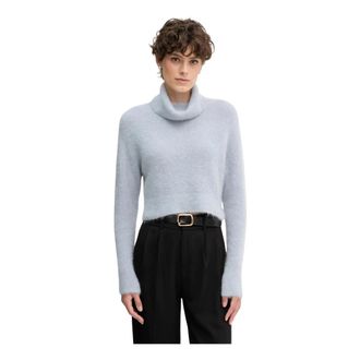 Sandro Ferrone Turtleneck Sweater - Dames - Coltruien - Blauw - S - Wol - Truien & Vesten