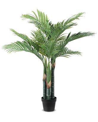 Safavieh Faux 49In Potted Golden Can Palm Tree