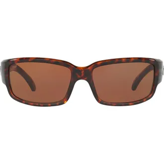 Costa 59mm Polarized Wraparound Sunglasses in Tort at Nordstrom Rack