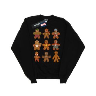 MARVEL Dames/Dames Avengers Kerstmis Gingerbread Sweatshirt (Zwart)