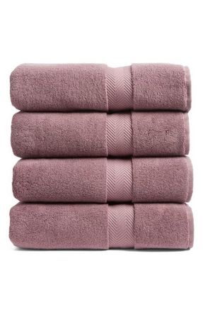 Nordstrom Organic Hydrocotton Set of 4 Bath Towels $140 Value in Purple Taupe at Nordstrom, Size 4 Piece