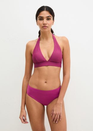 Marc O'Polo Bandeau-Bikini-Top MARC OPOLO Abstract Leaf AOP, Damen, Gr. XL (46), N-Gr, raspberry coulis, Obermaterial: 84% Polyamid, 16% Elasthan, Bikini-Oberteil