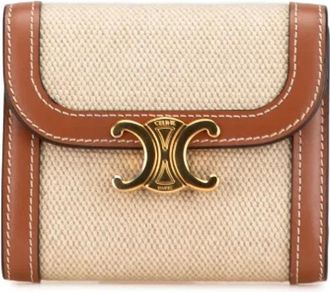 Celine Pre-owned Wallets, female, Beige, Size: ONE SIZE Pre-owned Canvas wallets