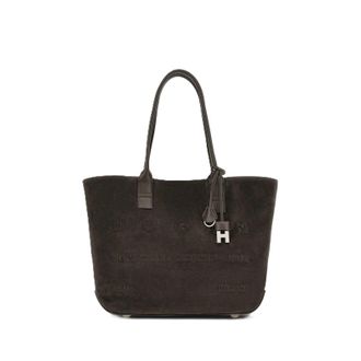 Hogan Suede Embossed Detachable-Pouch Tote Bag