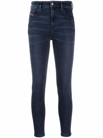Diesel D-Slandy jeans - women - Cotton/Polyester/Rayon/Calf Leather/Spandex/Elastane - 30/32 - Blue