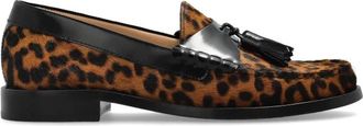 Stuart Weitzman Schoenen, Dames, Bruin, 38 1/2 EU, Leer, Lottie loafers