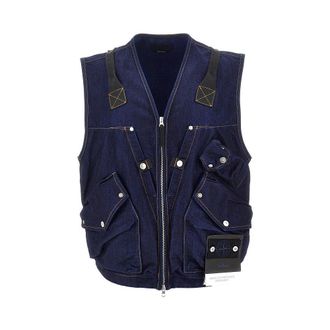 Stone Island Indigo Polypropylene Denim Light vest Man M