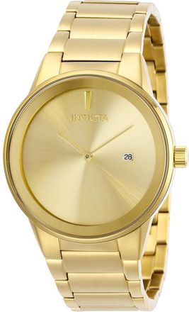 Invicta Specialty Quartz Gold Dial Yellow Gold-tone Mens Watch 29471