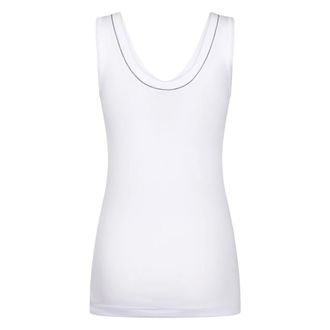 Brunello Cucinelli Brunello Cucinelli, Sleeveless Tops, female, White, Size: S Tank Top