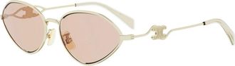 Celine Celine - Wire Zonnebril - Dames - Accessoires - Geel - Maat: 58 MM