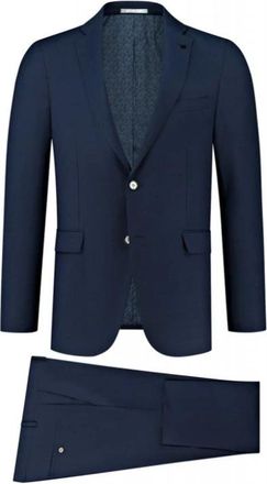 Michael Kors Birdseye Wool Suit - Heren - Business pakken - Blauw - 2XL - Wol - Kostuums