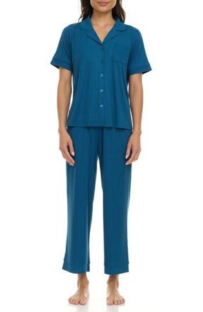 Flora Nikrooz Iman Rib Pajamas in Prada Blue at Nordstrom Rack, Size Medium