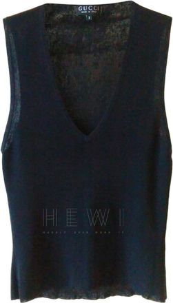 Gucci Silk Knit Sleeveless Top Size S