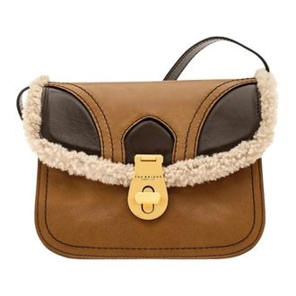 The Bridge MIA WOW Crossbody Tas - Dames - Schoudertassen - Bruin - ONE Size - Leer - Tassen