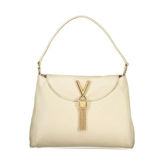 Valentino Shoulder Bags, female, Beige, Size: ONE SIZE Polyethylene Handbag with Textured Finish