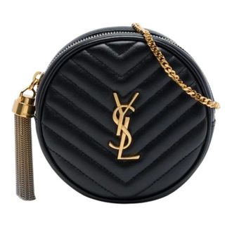 Saint Laurent Pre-owned Quilted Belt Bag - Dames - Pre-owned - Zwart - Maat: ONE Size Leer