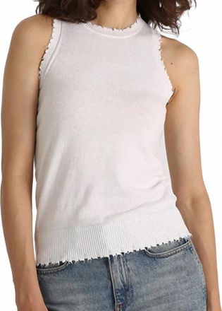 Minnie Rose Cashmere Tank Top In White