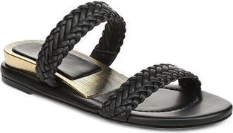 Franco Sarto Maggie Two-Strap Wedge Sandal in Black at Nordstrom, Size 7.5