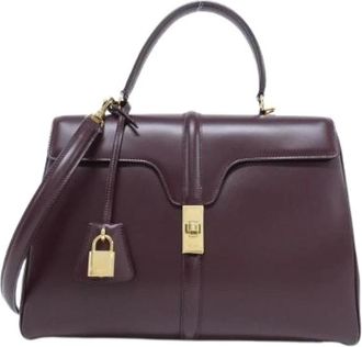 Celine Pre-owned 16 Medium Calf Shoulder Bag - Dames - Vintage Handtas - Rood - ONE Size - Leer - Vintage
