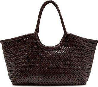 Dragon Diffusion Nantucket Big Woven Leather Tote bag - Dark Brown - One Size