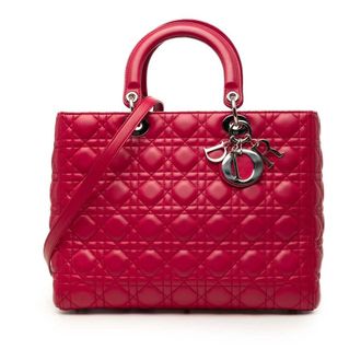 Dior Pre-owned Dior Large Lambskin Cannage Lady Dior Ladies 16B948Y1F9R3DM94