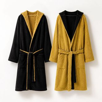 Dmora Albornoz Seha, 100% Algod&oacute;n Con Capucha Reversible, Estructura Color Oro, Talla M/l, Negro