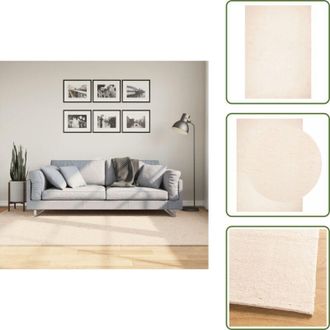 vidaXL Tappeto per soggiorno - vidaXL Tappeto a Pelo Corto HUARTE Morbido e Lavabile Beige 160x230 cm - Tappeto per camera da letto
