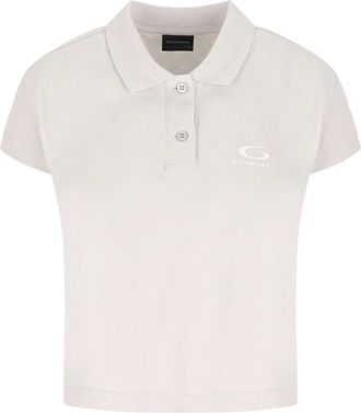Balenciaga Polo Shirts, female, White, XS, Cotton Polo Shirt